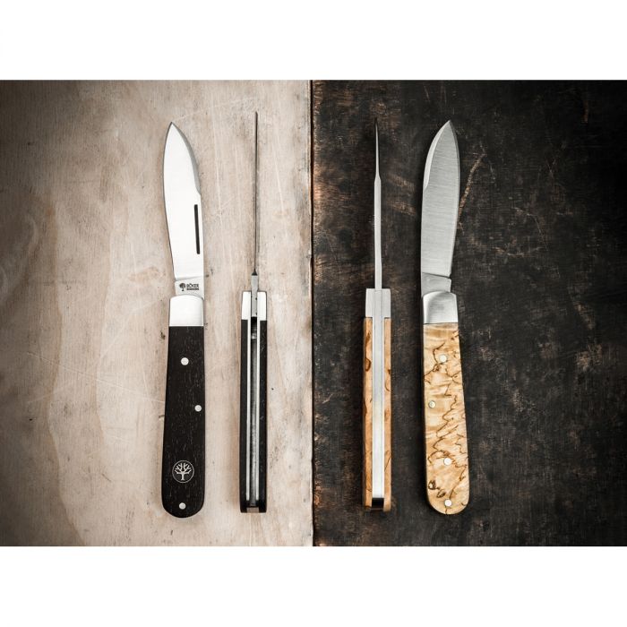 Складной нож Boker Barlow Prime Maserbirke, сталь N690, рукоять дерево