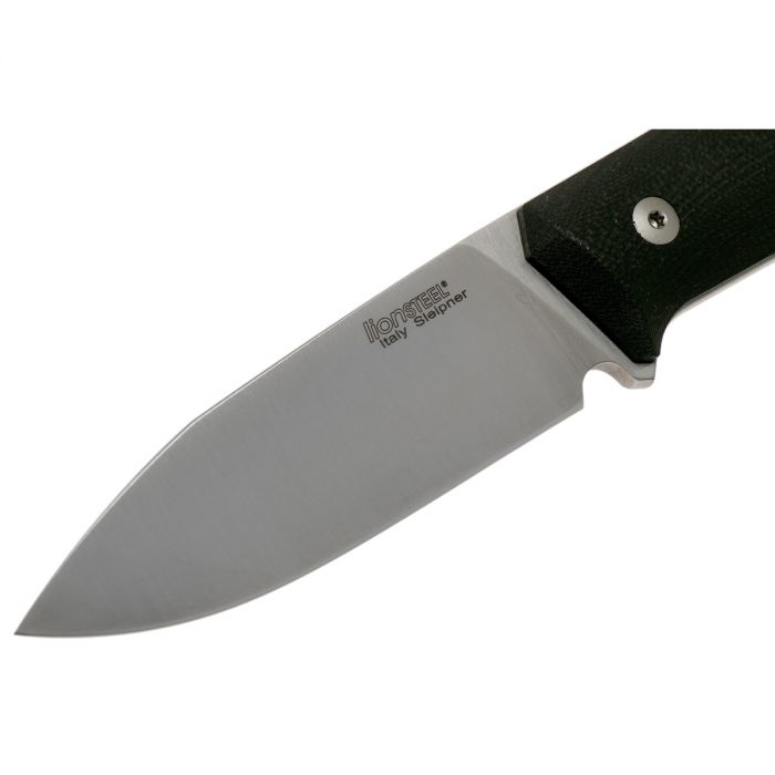 Нож с фиксированным клинком LionSteel B35, сталь Sleipner, рукоять черный G10