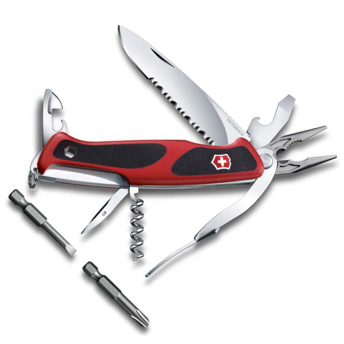 Нож перочинный Victorinox RangerGrip, сталь X55CrMo14, рукоять полиамид, красно-чёрный, блистер