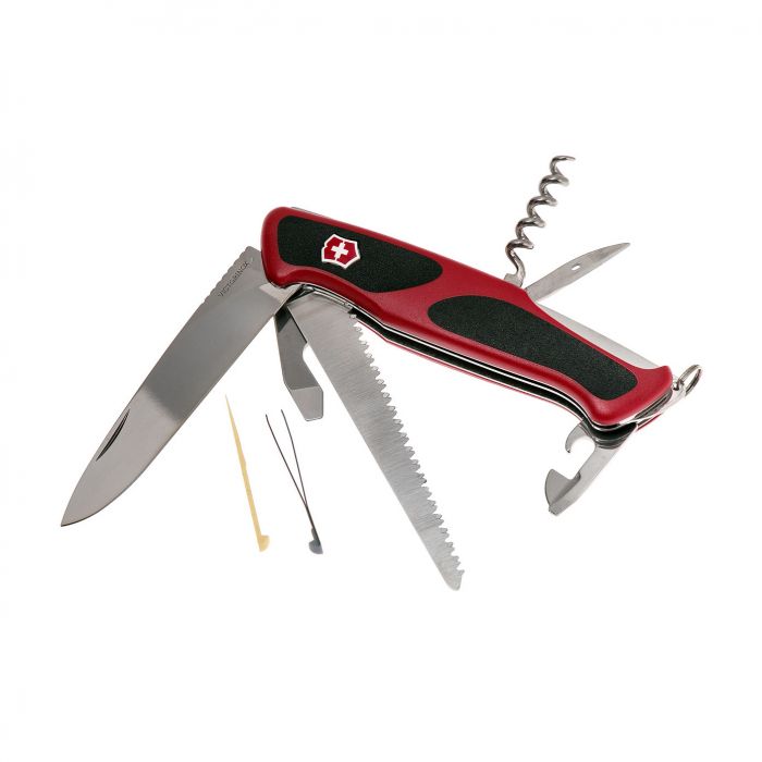 Нож перочинный Victorinox RangerGrip, сталь X55CrMo14, рукоять полиамид, красно-чёрный, блистер