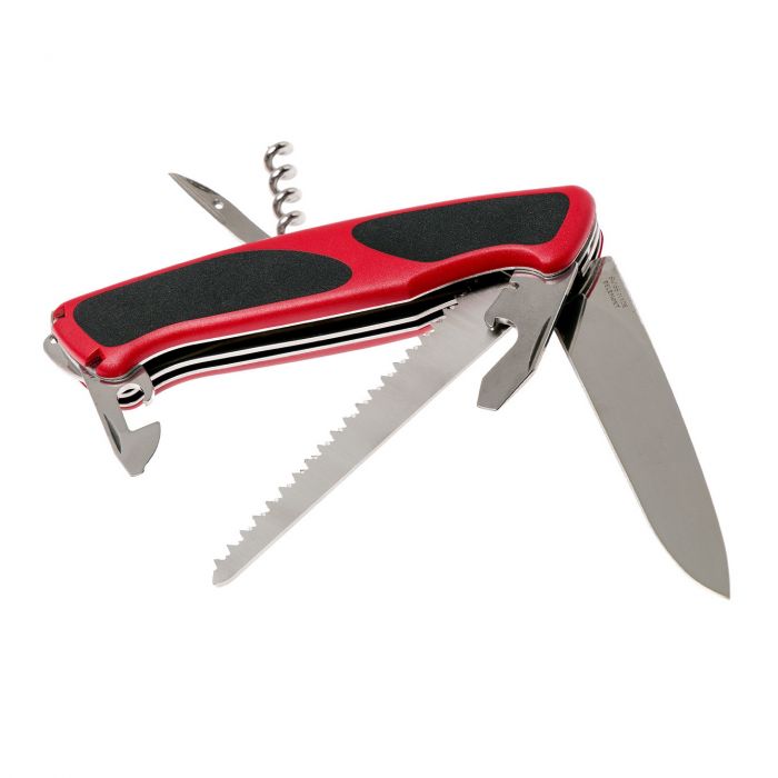 Нож перочинный Victorinox RangerGrip, сталь X55CrMo14, рукоять полиамид, красно-чёрный, блистер
