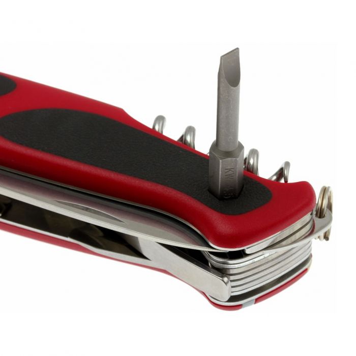 Нож перочинный Victorinox RangerGrip, сталь X55CrMo14, рукоять полиамид, красно-чёрный, блистер